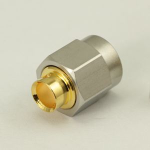 SMA 直式公头半钢半柔线缆连接器